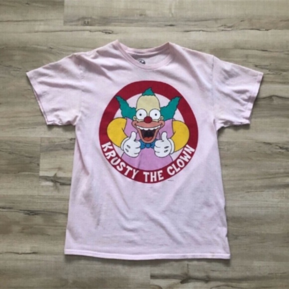 The Simpson’s Krusty the Clown Pink Tee Shirt - Picture 1 of 5
